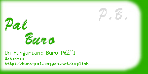 pal buro business card